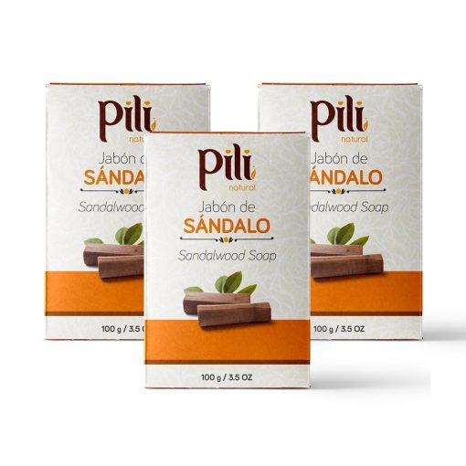 Pili Natural Sandalwood Soap Bars (3 Pack)